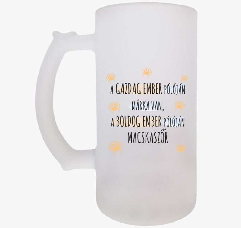 A boldog ember söröskorsóján macskaszőr söröskorsó