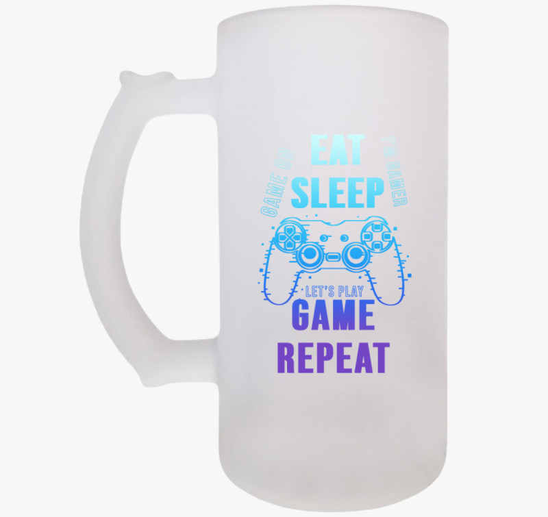 Eat sleep play game repeat söröskorsó