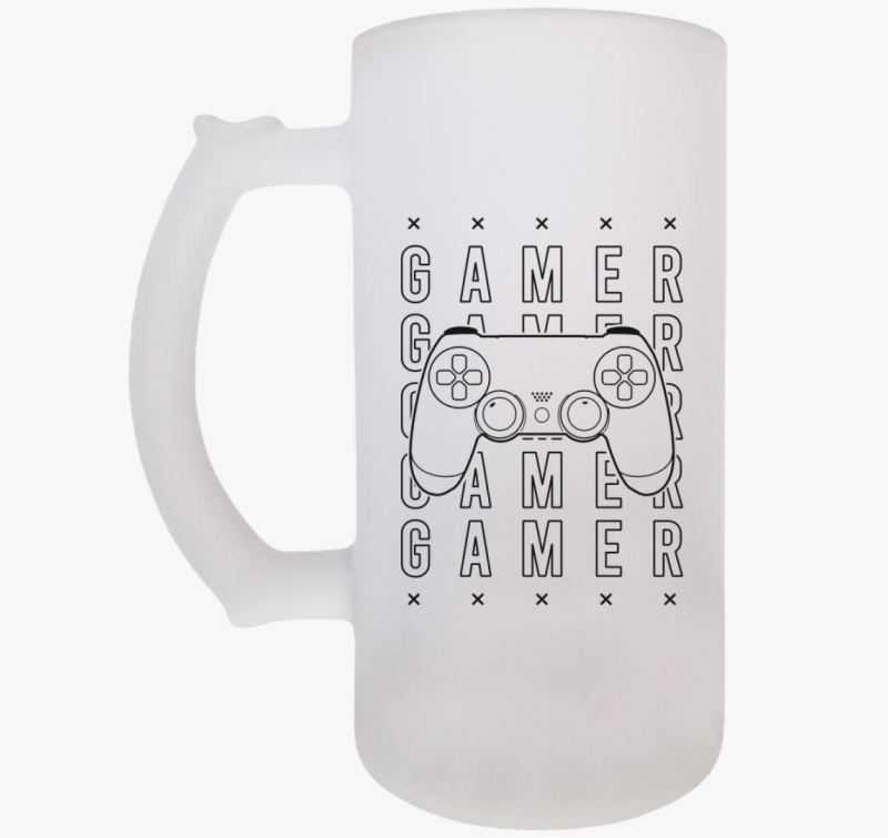 Gamer feliratos söröskorsó