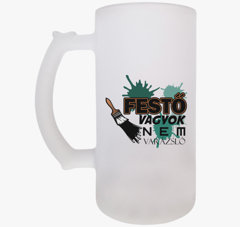 Festő vagyok mintás söröskorsó