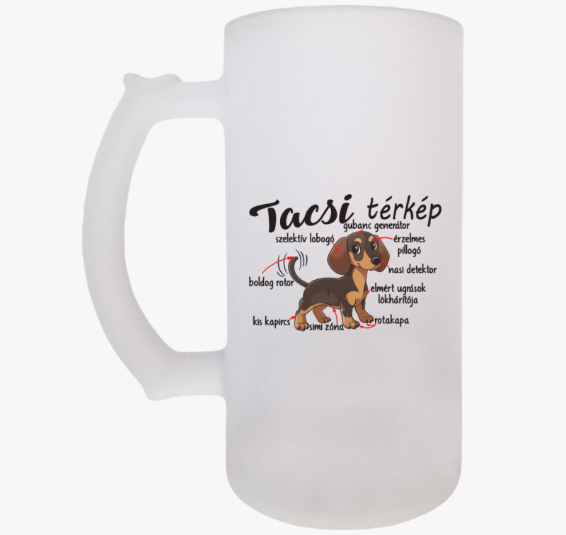 Tacsi részei, tacsi térkép söröskorsó