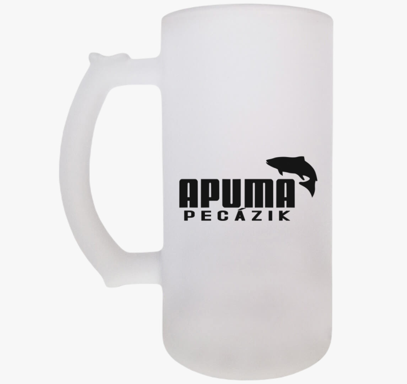 Horgászoknak APUMA pecázik márka pumás söröskorsó