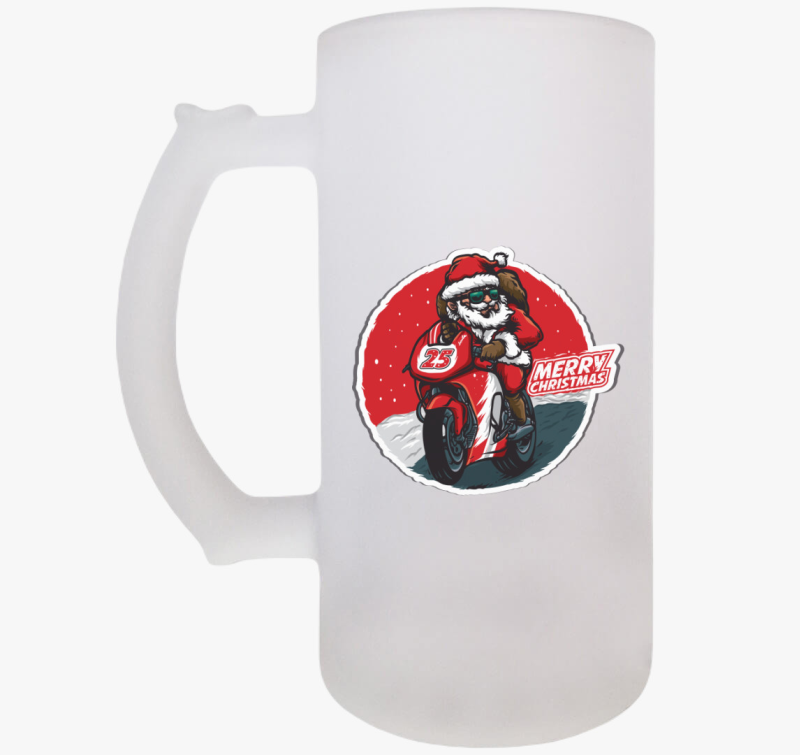 Mikulás új motorja söröskorsó