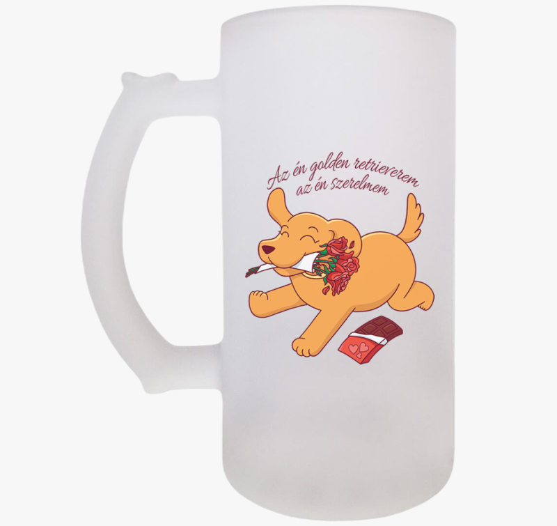 Szerelmes retriever söröskorsó