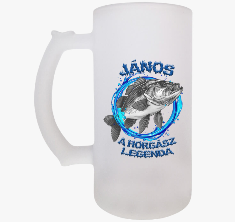 Horgász legenda söröskorsó - választható névvel