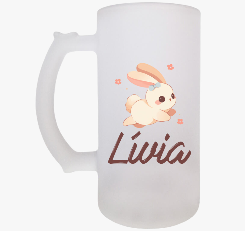 Cuki nyuszis söröskorsó - választható névvel