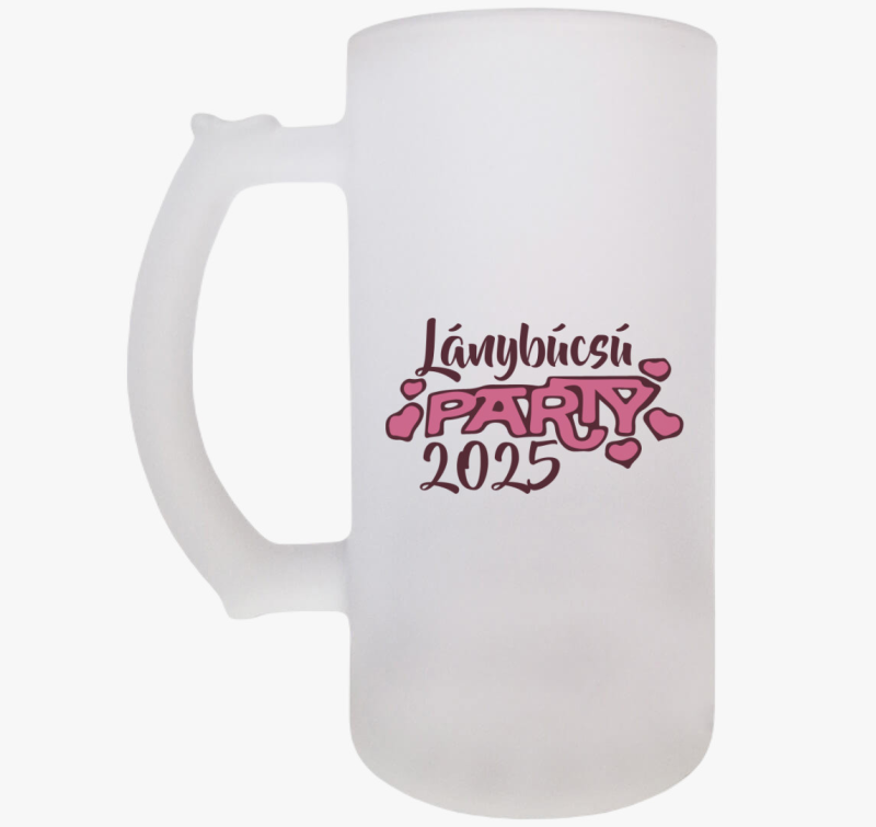 Lánybúcsú party szíves söröskorsó