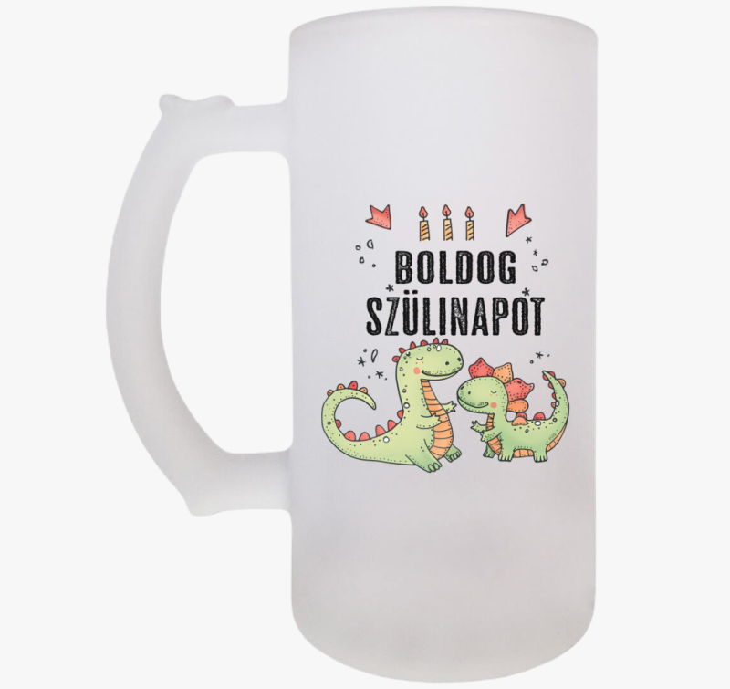 Dinós Szülinap söröskorsó