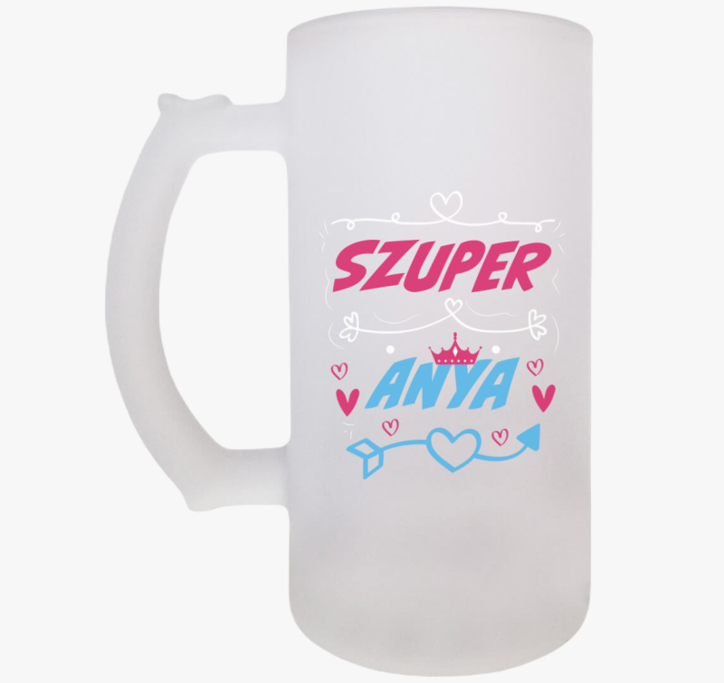 Szuper anya mintás söröskorsó