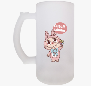 Virágos labubu sörös