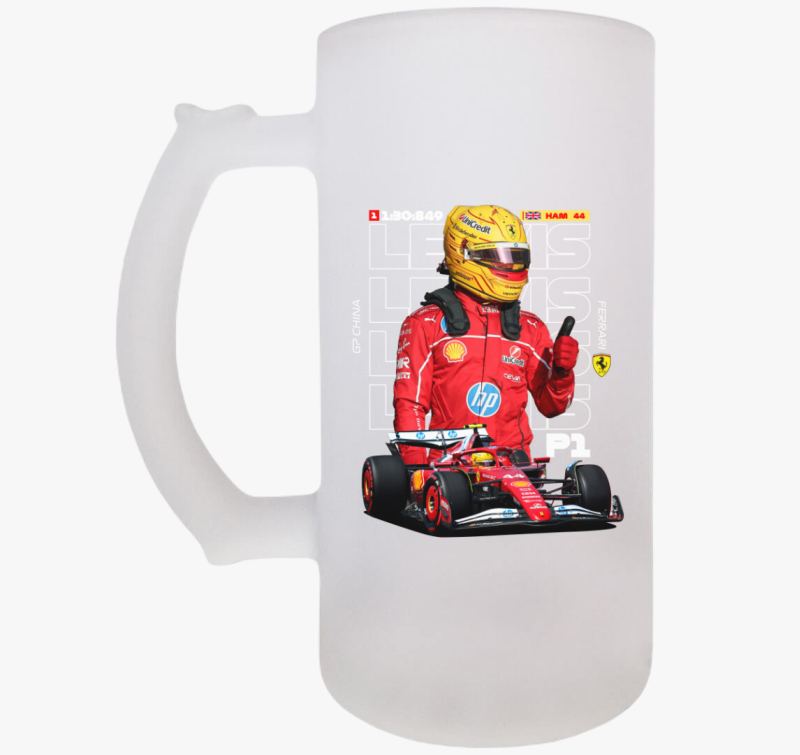 Lewis Hamilton Ferrari Fotó söröskorsó