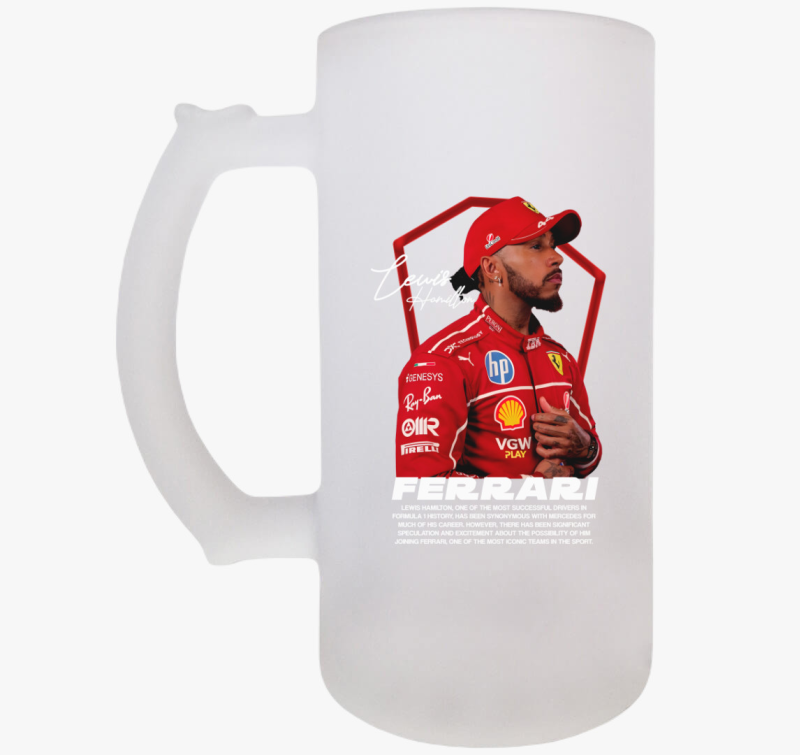 Lewis Hamilton Ferrari Arckép söröskorsó