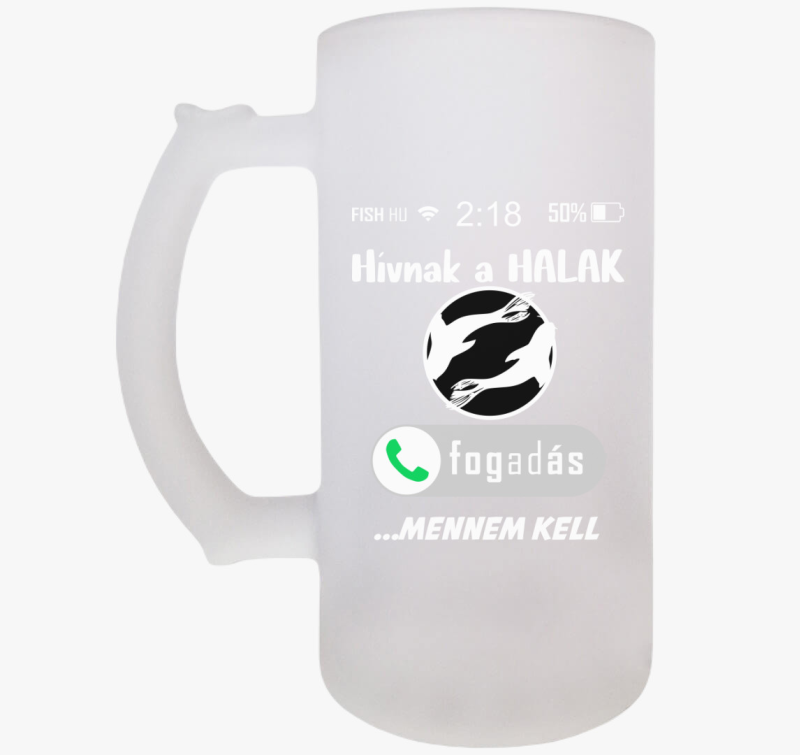 Hívnak a halak mintás söröskorsó
