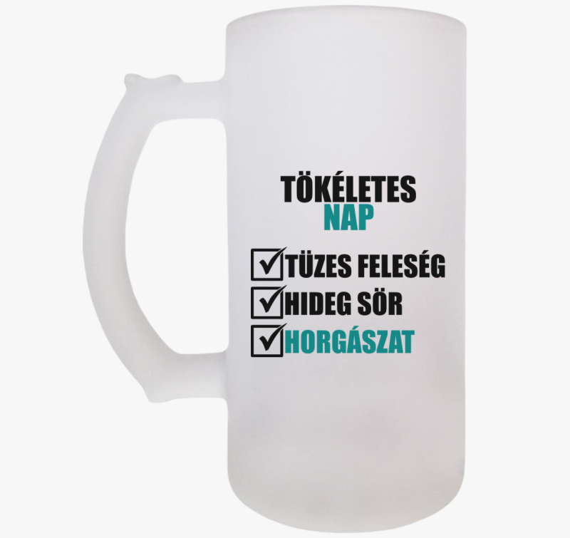 Tökéletes nap a horgászatra söröskorsó