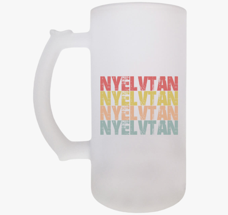 Nyelvtan feliratos söröskorsó