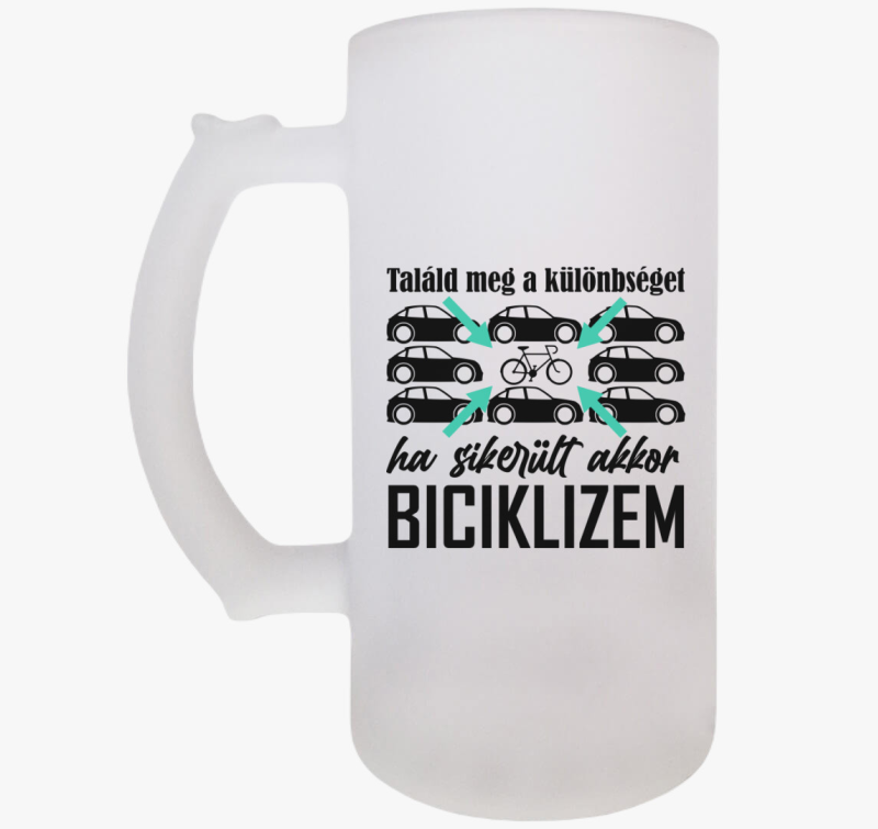 Biciklis különbség söröskorsó