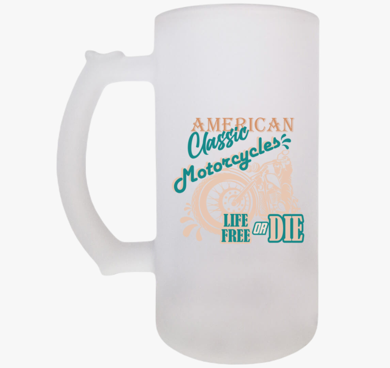 Motoros mintás söröskorsó