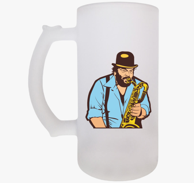 Szaxofonozó Bud Spencer söröskorsó