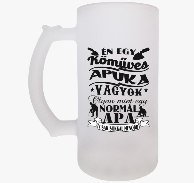Kőműves apuka söröskorsó
