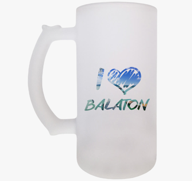 I love Balaton képes söröskorsó