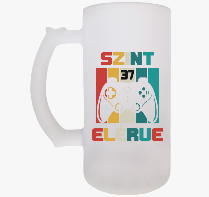 Gamer szint teljesítve (beírható évszámmal!) szülinapi söröskorsó