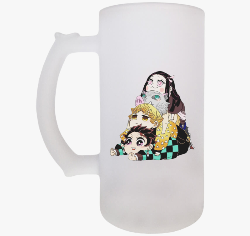 Demon Slayer Chibi színes söröskorsó