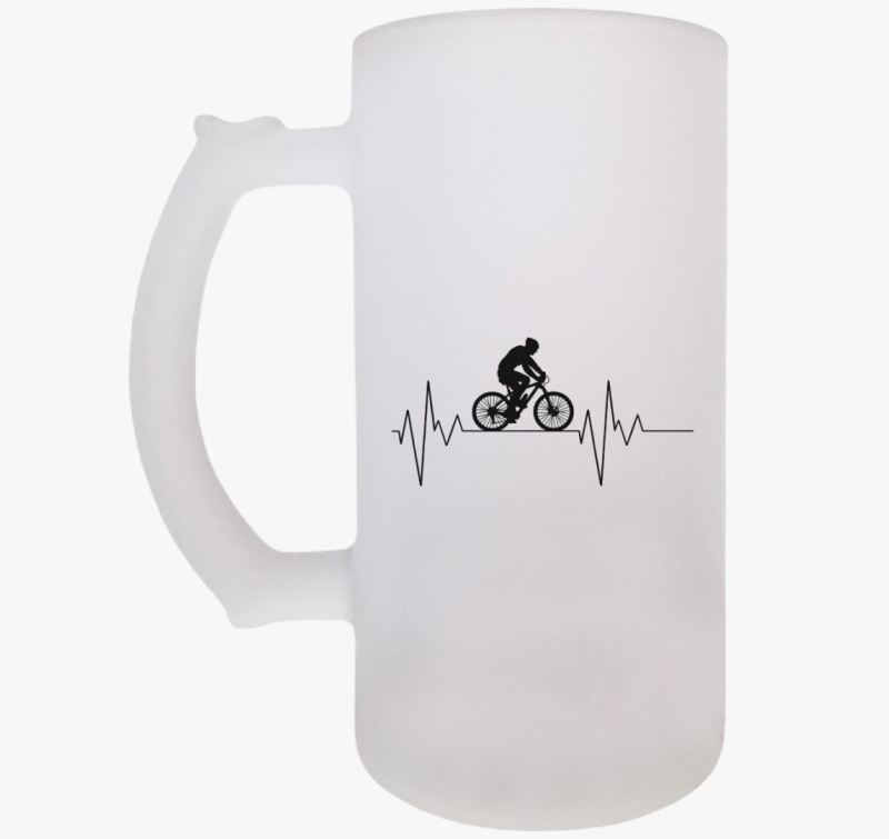 Biciklis szívhang söröskorsó