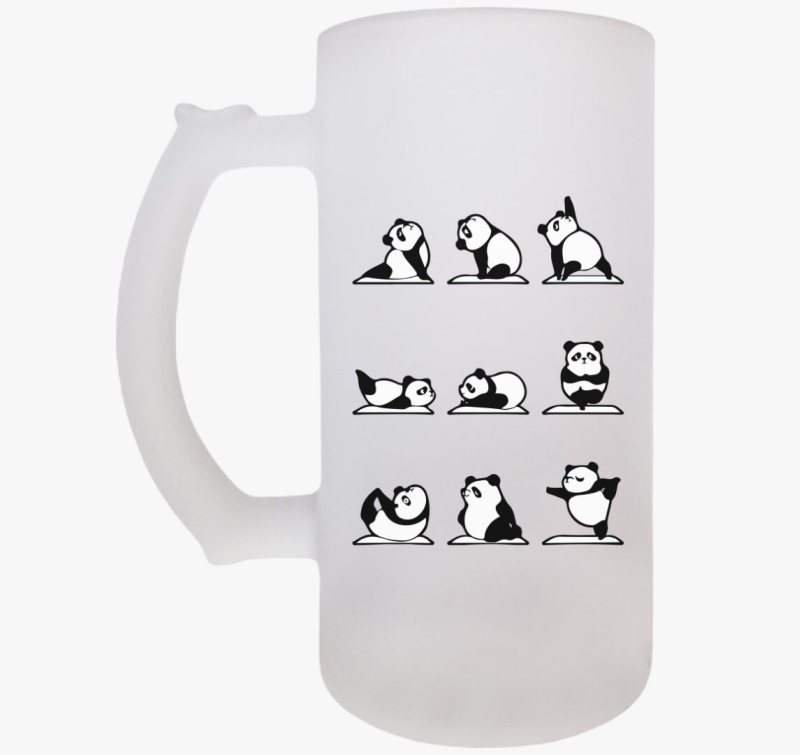 Jógázó panda söröskorsó