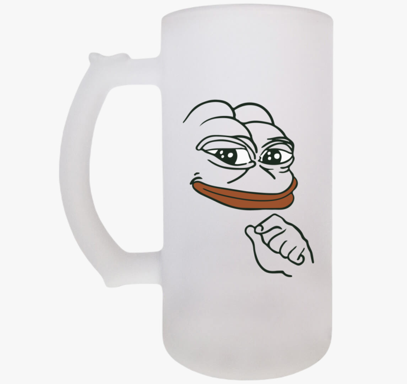 Pepe a Béka mosolygós söröskorsó