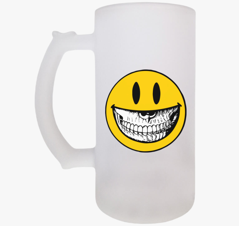 Koponyás smiley söröskorsó