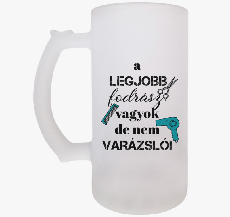 Fodrász vagyok, nem varázsló (férfi) söröskorsó 