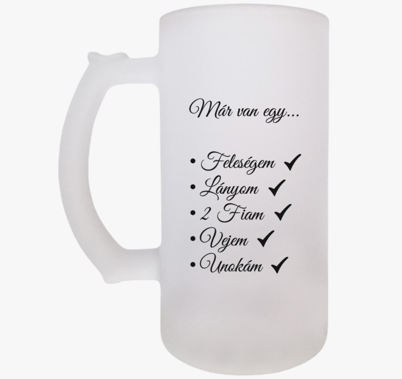 Családlista nagyapáknak söröskorsó