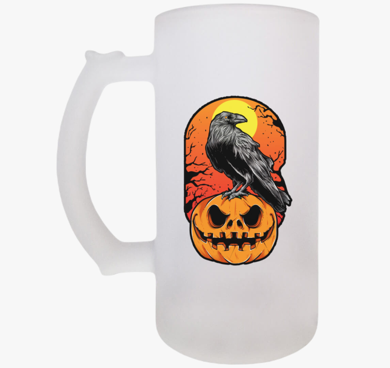 Halloweeni varjú söröskorsó