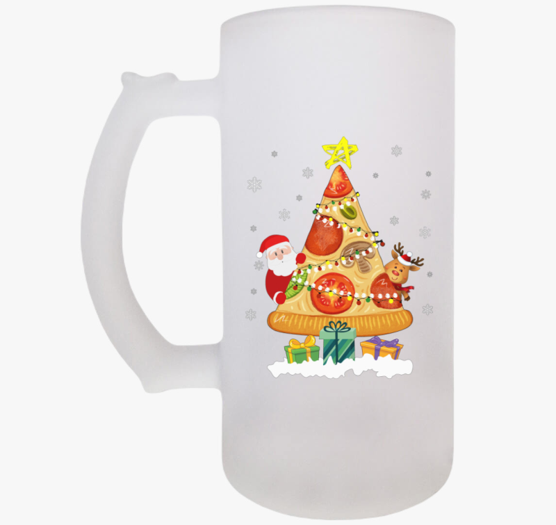 Pizza karácsonyfa söröskorsó