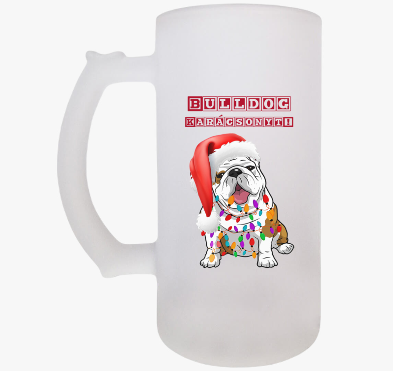 Bulldog Karácsonyt söröskorsó