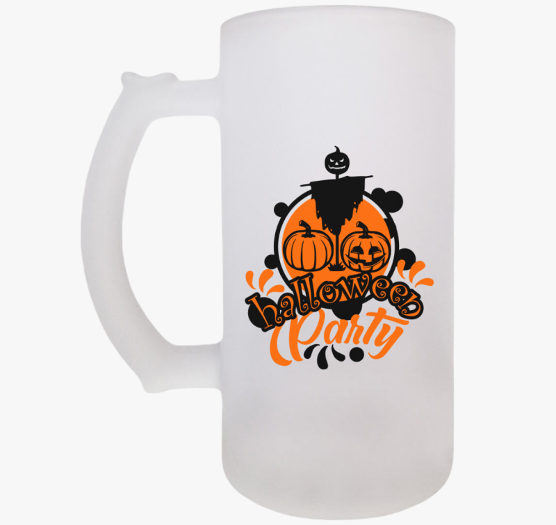 Halloween mintás söröskorsó