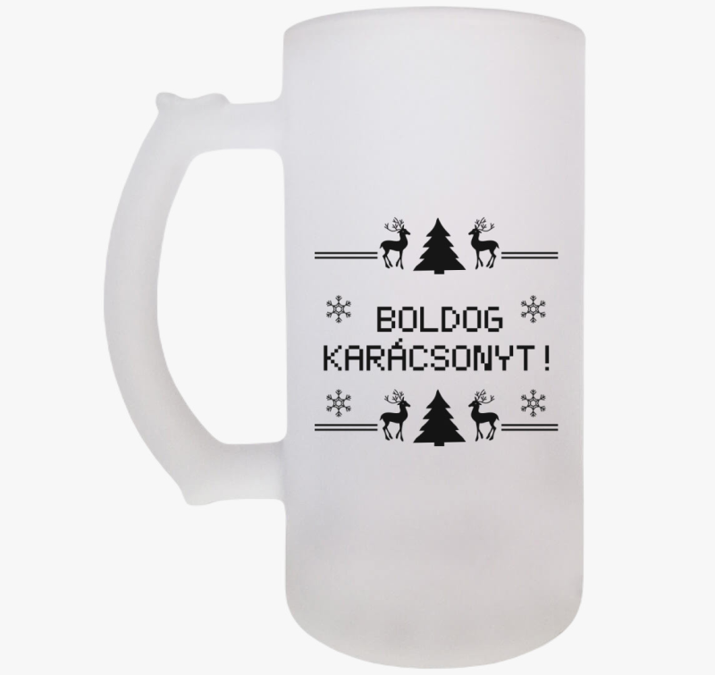 Boldog karácsonyt 8 bit-es söröskorsó