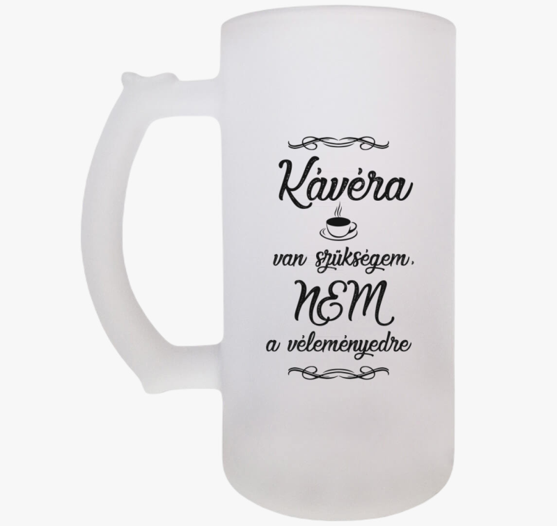 Kávé söröskorsó - fekete