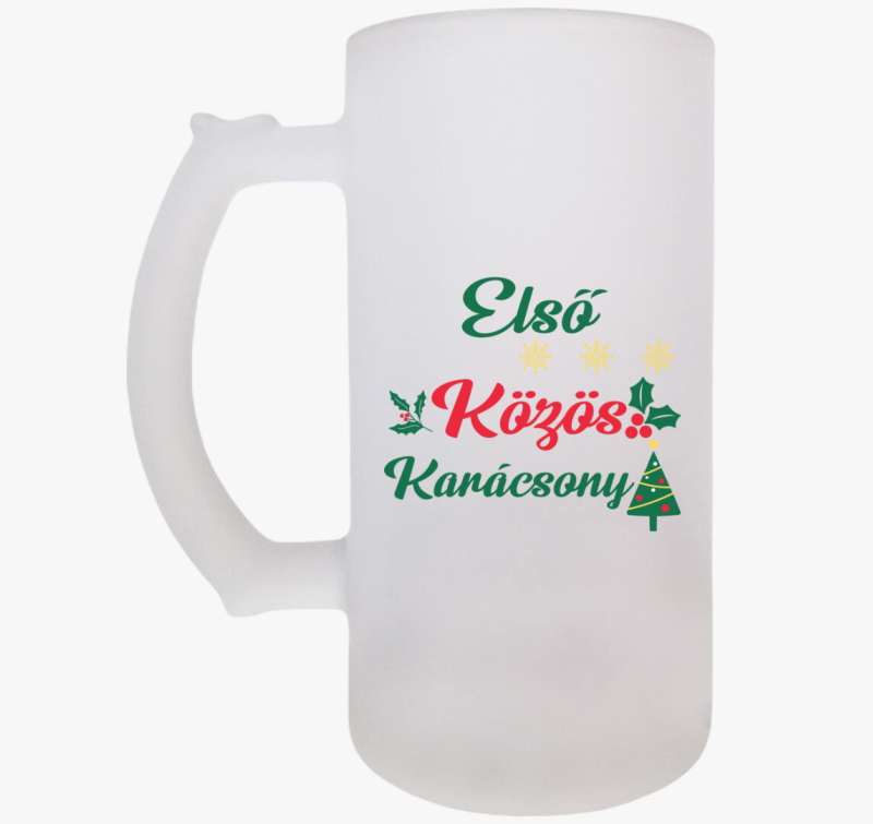 Első közös karácsony söröskorsó