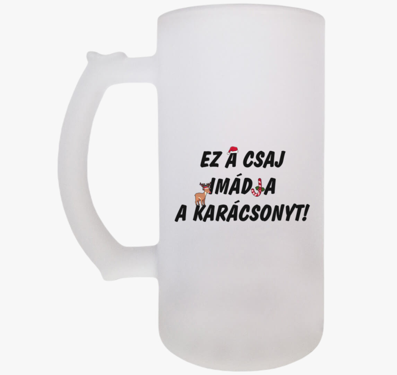 Ez a csaj imádja a karácsonyt söröskorsó