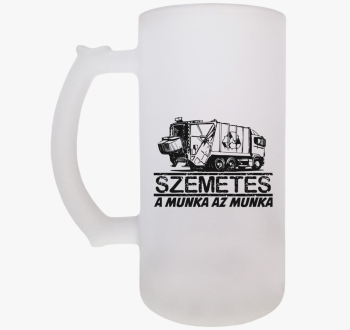 Szemetes söröskorsó