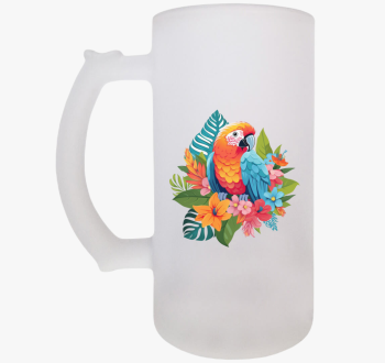 Papagáj virágokkal s...