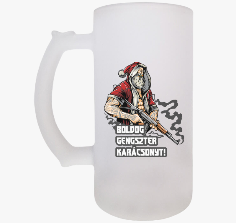Boldog gengszter karácsonyt söröskorsó
