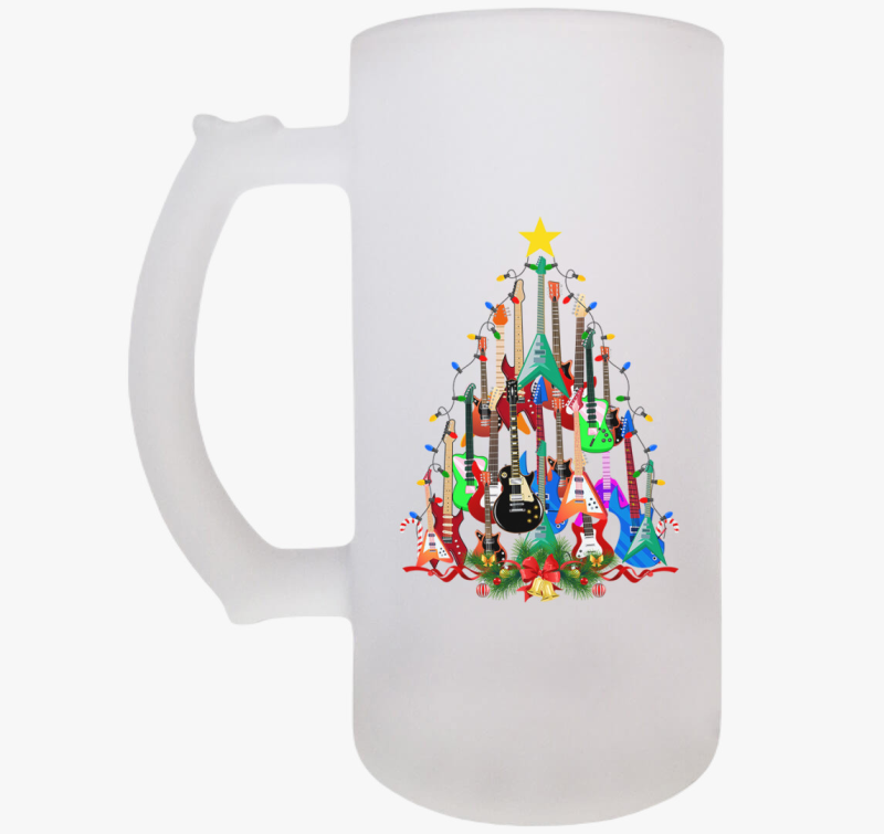 Gitár karácsonyfa söröskorsó