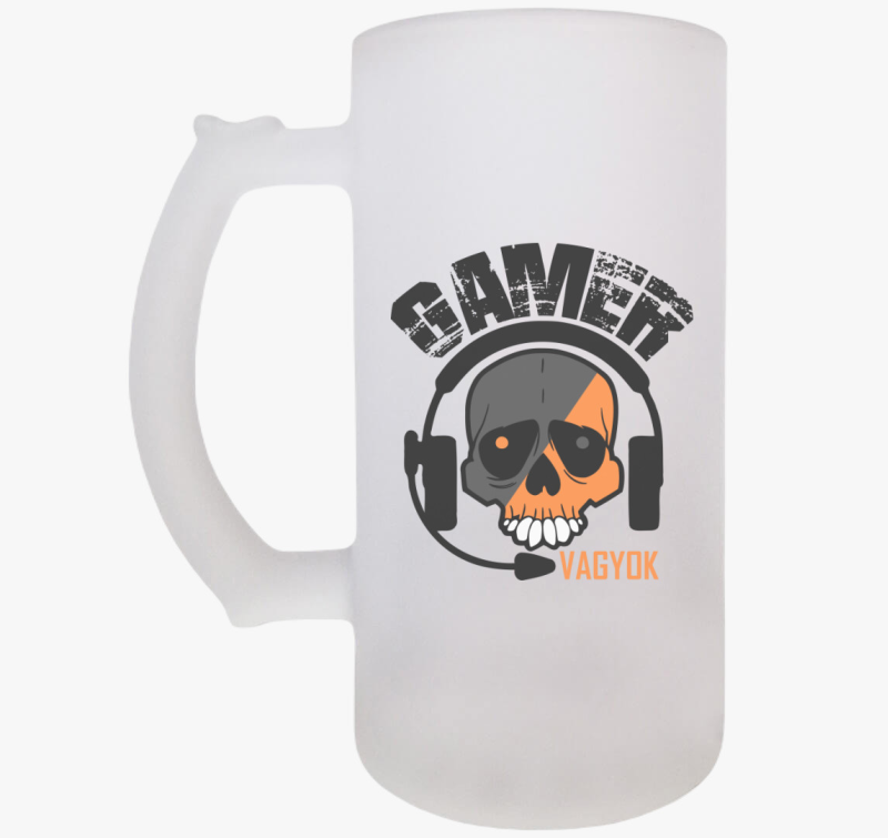 Gamer vagyok koponya söröskorsó