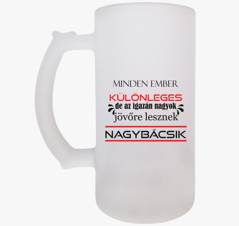 Különleges nagybácsi söröskorsó