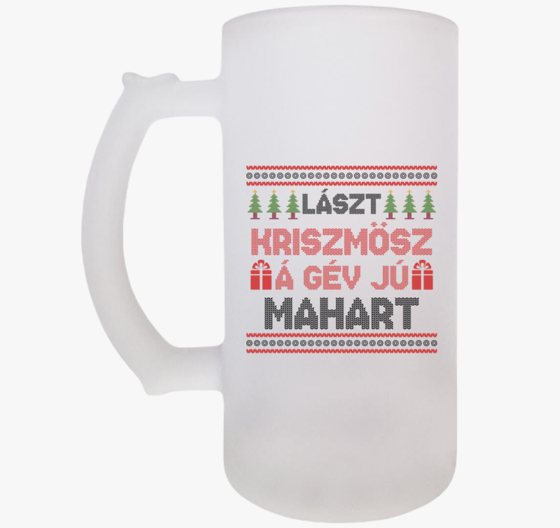 Lászt kriszmösz karácsonyi söröskorsó