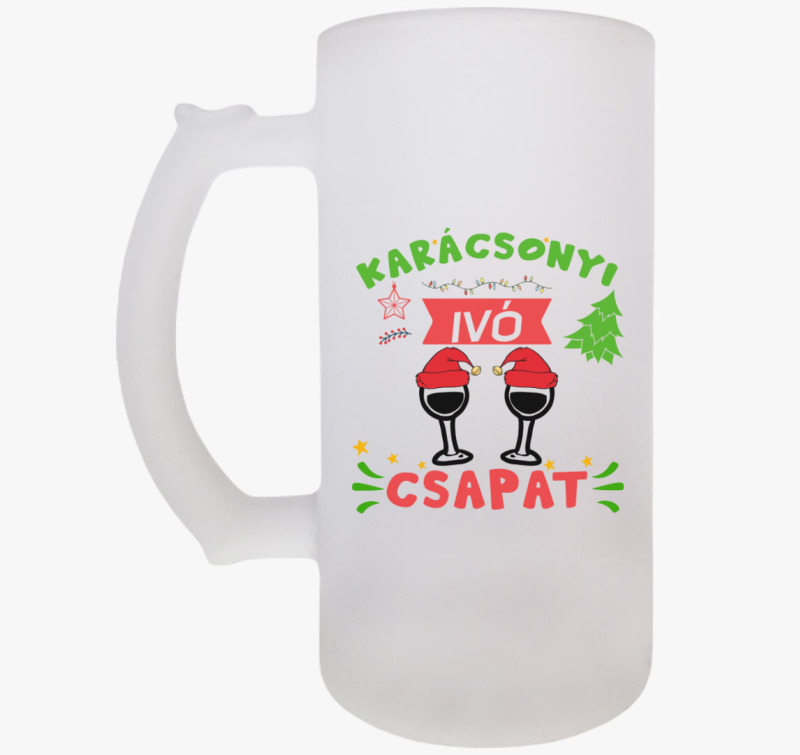 Karácsonyi ivó csapat söröskorsó
