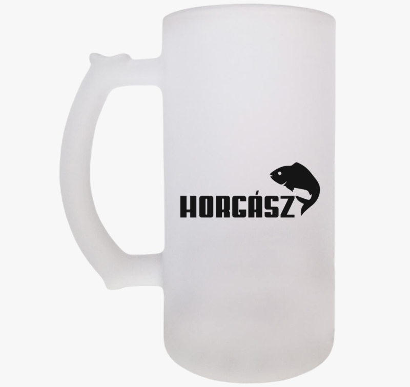 Horgász emblémás söröskorsó