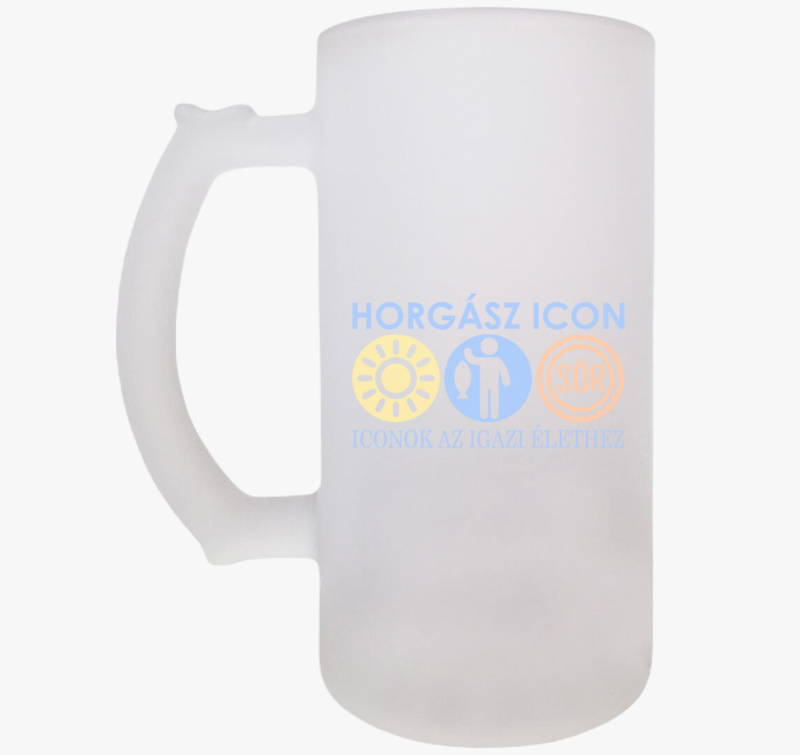 Horgász iconos söröskorsó